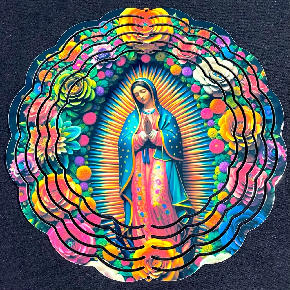 Beautiful Virgin de Guadalupe Wind Spinner - NEW